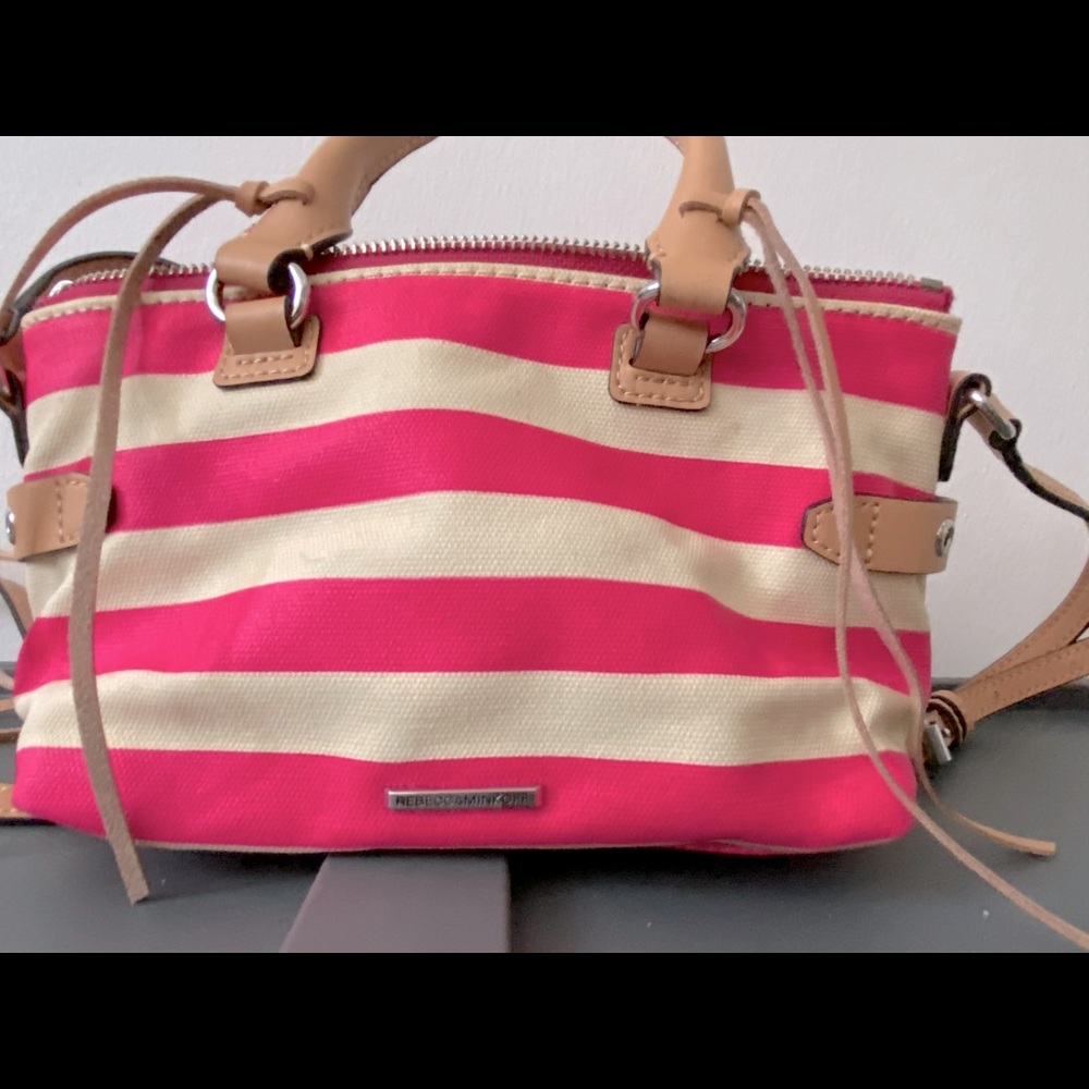 Rebecca Minkoff pink and white/cream purse.